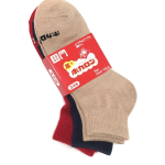 ホカロン　吸湿発熱ソックス　レディース　ショート丈　３足　アソートカラー