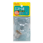 ELPA　ミニボール球　40W　E26　クリア　G-81H（C）
