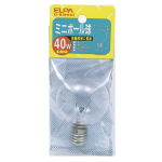 ELPA　ミニボール球　40W　E17　クリア　G-83H(C)