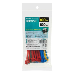ＥＬＰＡ　カラー結束バンド　１００ｍｍ　アソート　１００本入　ＫＢＦ－Ｎ１００１００（ＡＳ）