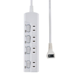 ＥＬＰＡ　ランプレス　スイッチ付タップ　４個口　２ｍ　ホワイト　ＷＬＫ－Ｅ４２Ｗ