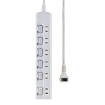 ＥＬＰＡ　ランプレス　スイッチ付タップ　６個口　２ｍ　ホワイト　ＷＬＫ－Ｅ６２Ｗ