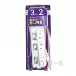 ＥＬＰＡ　耐雷スイッチ付タップ　３個口　２ｍ　ＨＳ－ＷＬＫ３２Ｓ（Ｗ）