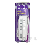 ＥＬＰＡ　耐雷スイッチ付タップ　３個口　３ｍ　ＨＳ－ＷＬＫ３２Ｓ（Ｗ）