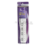 ＥＬＰＡ　雷ガード　スイッチ付タップ　４個口　２Ｍ