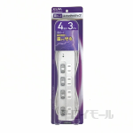 ＥＬＰＡ　耐雷スイッチ付タップ　４個口　３ｍ　ＨＳ－ＷＬＫ４３Ｓ（Ｗ）