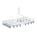 ピンチからまん　干しわけできる ジャンボ 角ハンガー　４６ピンチ　ホワイト／ネイビー