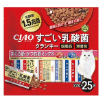 ＣＩＡＯ　チャオ　すごい乳酸菌　クランキー　まぐろ節・かつお節ミックス　２５袋