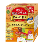 CIAO チャオ 香り立つクランキー ちゅ~る和え とりささみバラエティ 10袋入