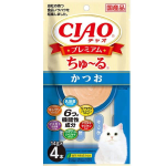 ＣＩＡＯ　チャオ　プレミアムちゅ～る　かつお　４本
