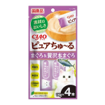 チャオ　ＣＩＡＯ　ピュアちゅ～る　まぐろ＆贅沢本まぐろ　４本