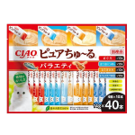 チャオ ピュアちゅ～る 4種のバラエティ 14g×40本 ×②袋set チャオ ちゅ〜る まぐろバラエティ 4種 ( 14g*40本入 )/ ちゅー