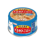 ＣＩＡＯ　チャオ　ごはん　缶　総合栄養食　まぐろ＆ささみ　かつお節入り　８５ｇ