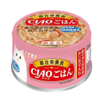 ＣＩＡＯ　チャオ　ごはん　缶　総合栄養食　まぐろ＆ささみ　カニカマ入　８５ｇ