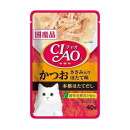 ＣＩＡＯ　チャオ　パウチ　かつお　ささみ入りほたて味　本格ほたてだし　４０ｇ