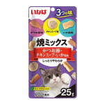 いなば　焼ミックス　３つの味　かつお節・チキンスープ・いか風味　２５ｇ