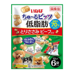 いなば　ちゅ～るビッツ　低脂肪　とりささみ　ビーフ入り　６袋