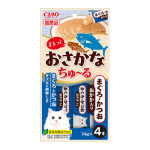 ＣＩＡＯ　チャオ　まるっとおさかなちゅ～る　まぐろ・かつお おかか入り　４本
