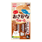 ＣＩＡＯ　チャオ　まるっとおさかなちゅ～る　まぐろ・かつお まぐろ節入り　４本
