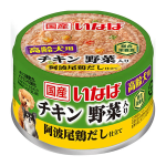いなば　高齢犬用　缶　チキン　野菜入り　阿波尾鶏だし　８５ｇ