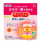 めぐりズム　蒸気の温熱シート　下着の内側面に貼るタイプ　５枚入