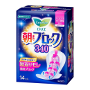 ロリエ　朝までブロック　３４０　特に多い夜用　３４cm　羽根つき　無香料　１４コ入