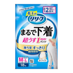 リリーフ　まるで下着　超うすパンツ　２回分　男女共用　Ｍ　ホワイト　１８枚