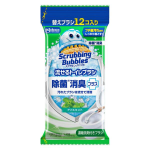 スクラビングバブル　流せるトイレブラシ　除菌消臭プラス　アイスミント　替えブラシ　１２個