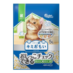 キミのおもい おしっこチェックできる 固まる紙のネコ砂 5L
