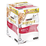 モンプチ　プチリュクス　パウチ　２種のアソート　厳選まぐろ＆まぐろのささみ添え　８袋入