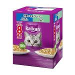 カルカン　パウチ　２種のセレクション　かつお節入り まぐろとささみ　まぐろ 白身魚入り　８袋入