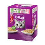 カルカン　パウチ　２種のセレクション　４種のおいしさ まぐろ・たい・白身魚・ほたてだし入り　４種のおいしさ まぐろ・かつお・さけ・えび風味　６０ｇ　８袋入