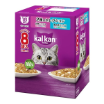 カルカン　パウチ　１８歳から　２種のセレクション　お魚ミックス　まぐろ・かつお・たい入り　海の幸ミックス　まぐろ・白身魚・ほたてだし入り　８袋パック