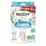 ミセスロイド フローラル クローゼット・洋服ダンス用 １年防虫 ホワイトアロマソープの香り ４個入