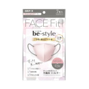 ビースタイル　マスク　立体タイプ　ふつう　アッシュピンク×グレー　７枚入