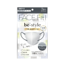 ビースタイル　マスク　立体タイプ　ふつう　シルバーグレー×ブルーグレー　７枚入