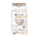 ビースタイル　マスク　立体タイプ　ふつう　ミルクティーベージュ　２０枚入