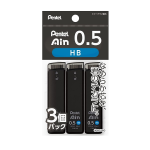 ぺんてる　シャープペン替芯　アイン　０.５ｍｍ　ＨＢ　４０本入　３個パック