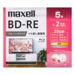 マクセル　録画用ＢＤ－ＲＥ　２５ＧＢ　５枚　ＢＥＶ２５ＷＰＧ.５Ｓ