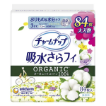 チャームナップ　吸水さらフィ　オーガニックコットン　パンティライナーサイズ　３ｃｃ　１７.５ｃｍ　無香料　８４枚入
