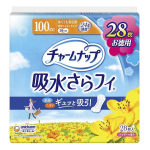 チャームナップ　吸水さらフィ　夜用ナプキンサイズ　１００ｃｃ　多くても安心用　２９ｃｍ　パウダーの香り　２８枚入