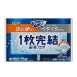 ウェーブ　１枚完結　フロア用起毛ウェットシート　２４枚入り（１２枚×２個パック）