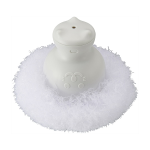 バスボンくん　抗菌　洗面台スッキリ ポンポン　持ち手付　ホワイト