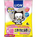 ライオンペット　０歳（子猫）からのニオイをとる砂　小粒　４Ｌ