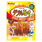 ペティオ　ダブル巻きガム　ササミと砂ぎもの２つの味わい　１０本