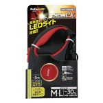 ペティオ　犬用 伸縮引ひも　リールリード　ナイトウォーカーＥＸ　Ｍ・Ｌ　～30kg　レッド