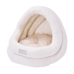 ペティオ　犬猫用ベッド　ひんやりくつろぎベッド　ハーフドーム　ライトベージュ