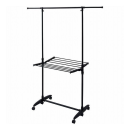 ポーリッシュ　ブラック物干し　伸縮 室内物干し　Ｈ型　ＰＳＢＫ－０６