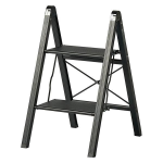 アルミ 踏み台 スリム　２段　ブラック