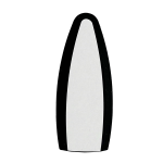 コーキング仕上げヘラ　円熟　替えゴム　NBR系発砲ゴム　ブラック　５ｍｍ
